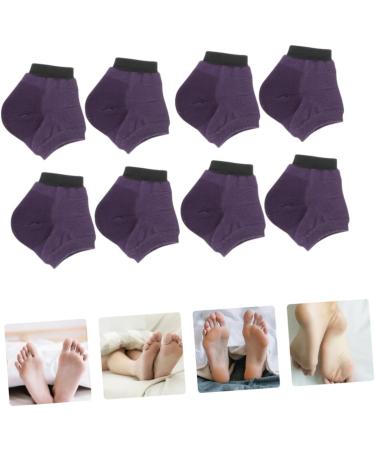 HAPINARY 5 Pairs Moisturizing Socks Heel Sleeves Feet Lotion Slipper Socks Silicone Gel Foot Lotion Cracked Heel Socks Summer Socks Gel Sock Anti Slip Socks Foot Protector Purple Cotton - Buy Online on SooperMarket.com