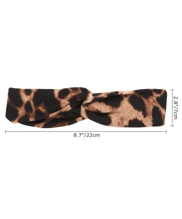 Folora Leopard Print Twisted Criss Cross Headbands for Women & Girls - Set of 4 - Buy Online on SooperMarket.com