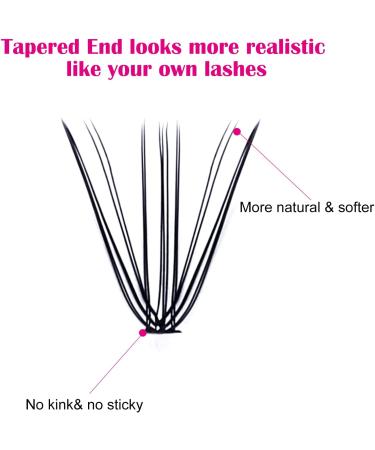 Fadlash Cluster Individual Eyelash Extensions 20D-0.10-D | 8-15mm Mixed Length | Self-Application DIY Lashes - Buy Online on SooperMarket.com