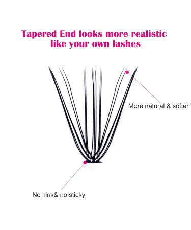 Premium 20D 0.07mm D Curl Individual Eyelash Clusters - 120PCs DIY Fadlash Eyelashes - 13mm | Shop Internationally - Buy Online on SooperMarket.com