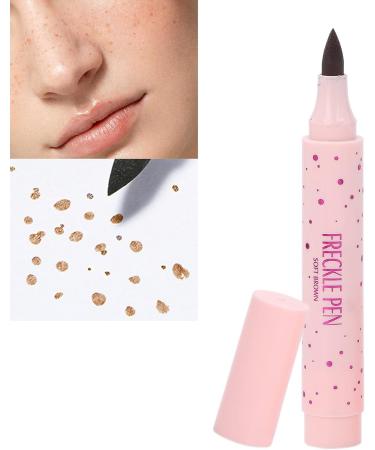 Freckle Pen Freckle Makeup Pen Waterproof Dot Spot Pen Tool Kit Long-Lasting Dotting Pen Light Brown and Dark Brown(01soft brown) - Buy Online on SooperMarket.com