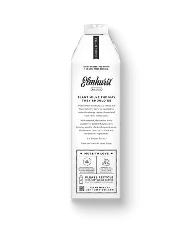 Elmhurst 1925 Sweetened Oat Milk - Dairy Free & Vegan - 32oz (Pack of 6) - Buy Online on SooperMarket.com