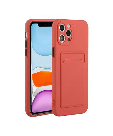 Tivenfezk Nadoli Silicone case for iPhone 15 Pro Ultra thin shockproof scratch -resistant wallet soft TPU protective cover mobile phone case with credit card holder iphone 15 per plum red