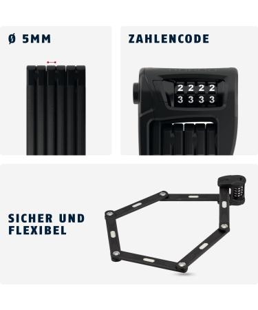 Buy Abus Bordo Combo 6100/90 Folding Bike Lock - Durable Hardened Steel Keyless Number Code Security Level 9 90cm - International Shipping Available - Buy Online on SooperMarket.com