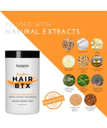 KERAZON Brazilian Hair BTX Botoxx Mask Treatment 32oz - Original Formula, New Packaging - Salon Size - Buy Online on SooperMarket.com