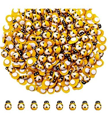 Aeyistry 100PCS Wooden Bee Flatback Self-Adhesive Wood Bumble Bees for Scrapbooking Decoration and Craft DIY