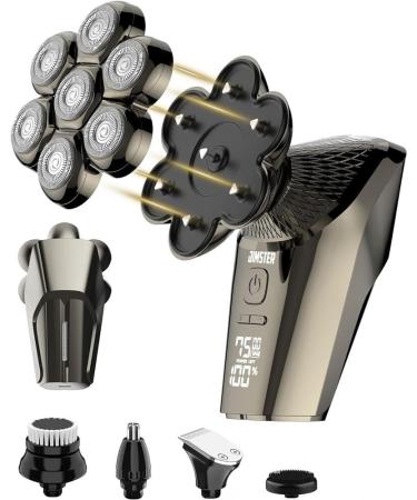 GeRRiT Electric Hair Remover Shavers Bald Head Razor Smooth Skull Cord Cordless Wet Dry Black