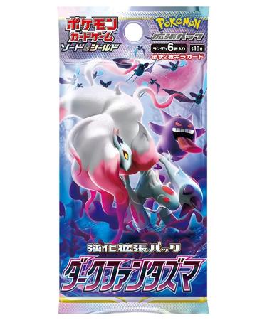 (1 Pack) Pokemon Card Game Japanese Dark Phantasma S10a Booster Pack (6 Cards Enclosed)