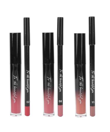 3PC Matte Liquid Lipstick & Lip Liner Set - Waterproof Durable Makeup for Women | Best Cosmetics Gift - Buy Online on SooperMarket.com