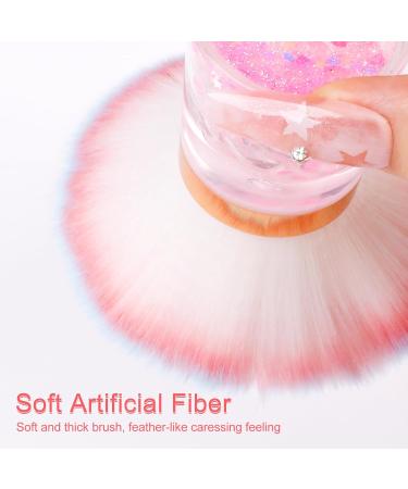 Nail Dust Brush - Pink Soft Remover for Acrylic Nails & Nail Art | Manicure Clean Up Tool - Buy Online on SooperMarket.com