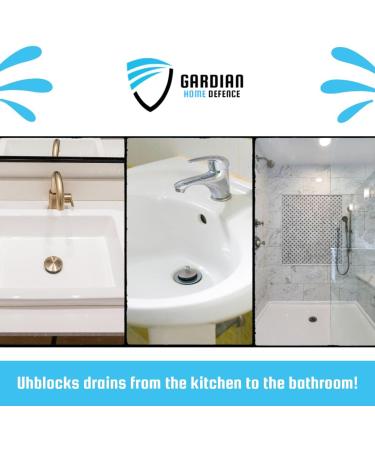 Gardian Drain Unblocker - 500 ml High Strength Drain Cleaner to Effectively Dissolve Clogs on Sinks Showers and Drains - Safe Non-Corrosive Easy-to-Use Drain and Sink Unblocker Liquid - Buy Online on SooperMarket.com