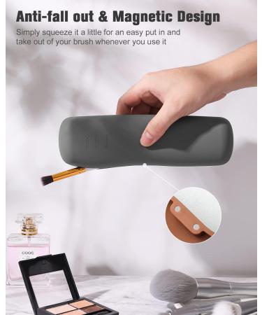 Fnyes Travel Makeup Brush Holder S Gray | Compact & Stylish for On-the-Go Beauty - Buy Online on SooperMarket.com