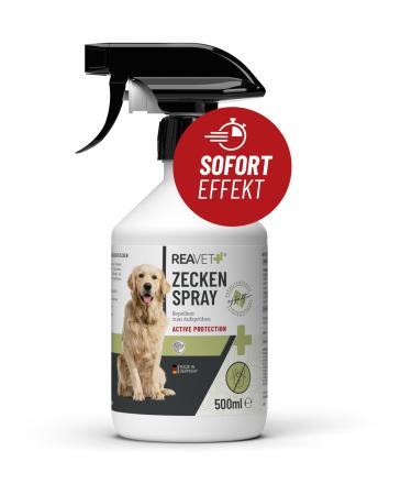 Reavet tick protection dog tick spray 500ml - ticking agent with black cumin oil I Immediate protection against ticks i tick spray for puppies i tick defense
