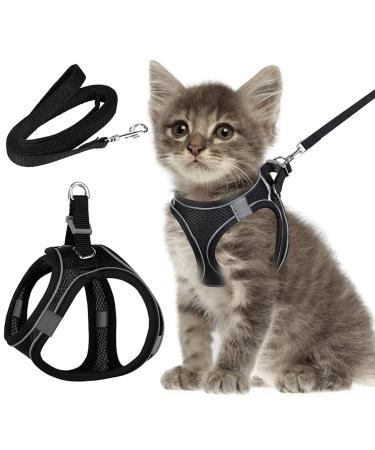 Cat Lead with Harness for Cats Cat Harness with Lead Escape Proof Cat Harness Escape Proof Cat Harness Set with Lead for Cats Kittens Dogs Puppies (XS)
