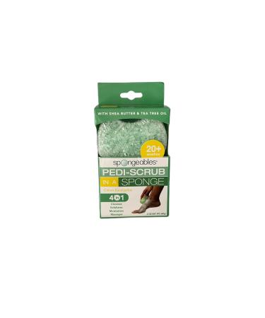 Spongeables Pedi-Scrub 2 oz. Foot Buffer | Citron-Eucalyptus Aromatherapy | International Shipping Available - Buy Online on SooperMarket.com