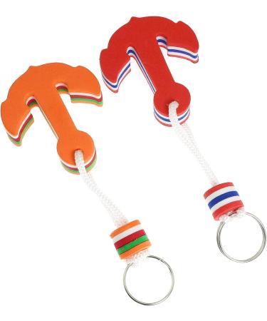 ZRM&E 2pcs Anchor Floating Key Chains for Boats Fishing Sailing Water Sports (Orange Red) - Buy Online on SooperMarket.com
