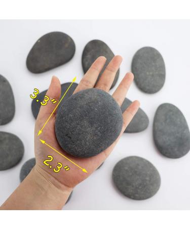 Smooth Painting Rocks 3-4 inches - Pack of 12 for Art Crafts and Decoration - Buy Online on SooperMarket.com