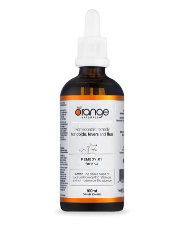 Orange Naturals - Remedy K1 for Kids - Formerly Cold+Flu for Kids - Gentle Relief for Cough & Dry Cough - 100ml Non-Drowsy Solution for Children