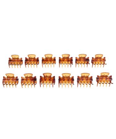 Fityle 12-Piece Resin Mini Hair Clip Set - Trendy Hair Grippers & Claws | Stylish Hair Accessories in Coffee Color for All Hair Types - Buy Online on SooperMarket.com