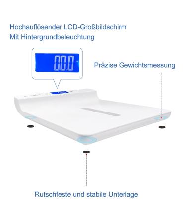 Digital Baby Scale Bluetooth - Multifunction Toddler & Pet Scale in Pounds & Ounces | Accurate Baby Weight Scales with Baby Fit App - Buy Online on SooperMarket.com