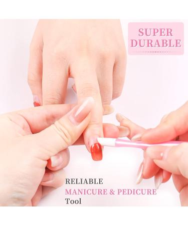 50Pcs Pink Nail Cuticle Trimmer Rubber Cleaner Dead Skin Fork Pusher Set for Women and Men - Buy Online on SooperMarket.com