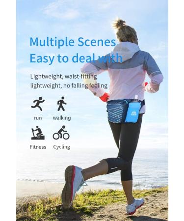 AONIJIE Hydration Belt with Water Bottle Holder - Blue Running Fanny Pack for Women Men, Fits 6.8 Phones, 24oz Bottles - Ideal for Walking, Skiing, Hiking, Running - Buy Online on SooperMarket.com