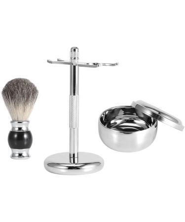 Professional 3-in-1 Shaving Set for Men - Razor Brush & Holder | Perfect Gift for Father's Day & Birthdays - Buy Online on SooperMarket.com