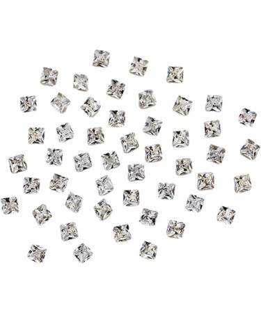 Unique Square Pointed Bottom Rhinestones For Nail Decoration Eye Catching Nail Accessories Square Pointed Bottom Rhinestones White Small - Buy Online on SooperMarket.com