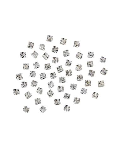 Unique Square Pointed Bottom Rhinestones For Nail Decoration Eye Catching Nail Accessories Square Pointed Bottom Rhinestones White Small