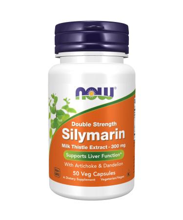 Now Foods Double Strength Silymarin 300 mg 50 Veg Capsules