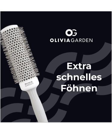 Olivia Garden Expert Blowout Speed Hairbrush - 45 White & Grey - Ideal for Fast Flawless Styling | International Shipping Available - Buy Online on SooperMarket.com