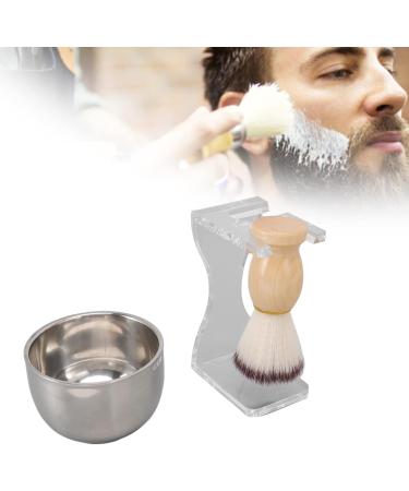 Huairdum Men's Shaving Brush Set | Stainless Steel Bowl Kit for Soft Shaving & Hairdressing - Buy Online on SooperMarket.com