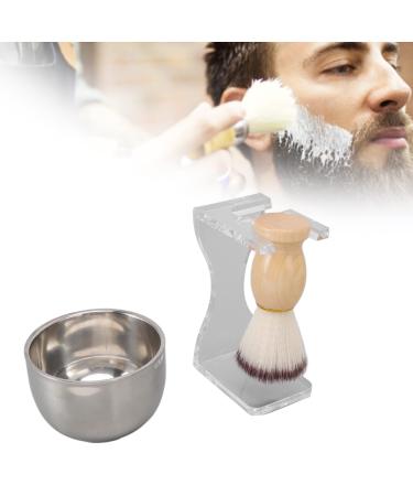 Topyond 3-part men's rasier brush set acrylic brush holder soap shell gentle nylon bristles shaving set shaving brush holder bowl set shaving brush soap shell set