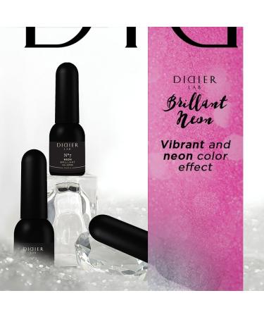 Didier Lab - Premium UV Gel Nail Polish - Brillant Neon No7- Gel Nail Varnish - Nail Art - Long-Lasting High Gloss Wear - Gel Nail Polish - Gel Nails - Glitter Gel Nail Polish - Rich Pigment - 8ml - Buy Online on SooperMarket.com