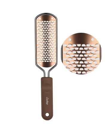 Foot File Foot Scrubber Pedicure - Callus Remover for Feet Easkep Professional Foot Grater Rasp Foot Scraper Corns Callous Removers Dry skin Cracked Dead Skin Remover for Dry and Wet Feet (Golden)