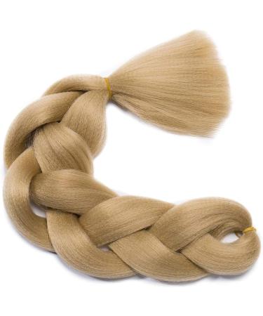 Jumbo Braiding Hair Extensions Colorful Synthetic Hair for DIY Crochet Box Braids Ombre 1Pc 24inch Ash Blonde - Buy Online on SooperMarket.com
