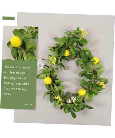 Zerodeko 2pcs Lemon Cane Spring Fruit Garland Front Door Wreaths Festival Garland Fruit Plants Hanging Lemon Artificial Lemon Garland Front Door Decor Silk Flower Branch Decorative Flower - Buy Online on SooperMarket.com