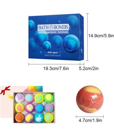 FIOERDTUIE 12pieces Luxurious Bath Set for Women Aromatherapy Spa Essentials Nourishing Bath Bombss for Women Gifts Natural blue - Buy Online on SooperMarket.com