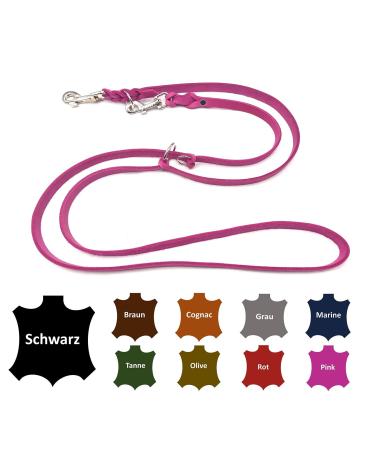 Dog liner Small dogs / large dogs 2m / 2.40m / 2.80m / 3.50m / 5m Double linen adjustable (5m x 15mm pink) 5m x 15mm pink