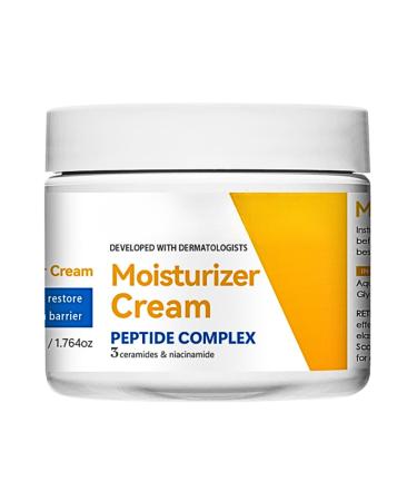 Face Moisturizer Cream Peptide Complex Face Cream Anti Wrinkle Face Cream Peptide Moisturiser Face Women Brightening Face Cream Peptides Cream for Fade Fine Lines Hydrating Firming Elasticity