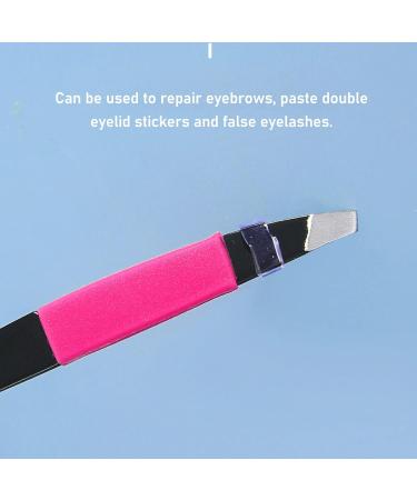 Eyebrow Tweezer Slant Pointed Precision Tweezers for Eyebrows and Ingrown Hair Removal Black Stainless Steel Portable Professional Eyebrows Trimming Tool for Women and Men - Buy Online on SooperMarket.com