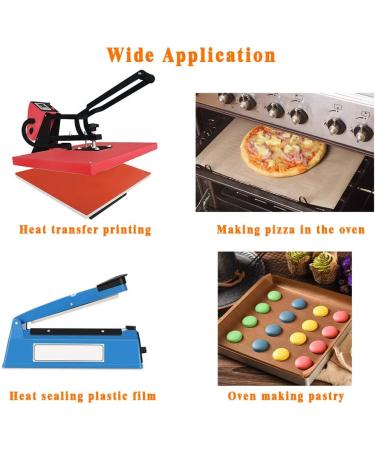 3 Pack PTFE Teflon Sheet & 3 Rolls Heat Resistant Tape for Heat Press Machines - 12 x 16 inch - Buy Online on SooperMarket.com