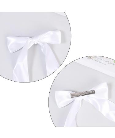 2 Pack Hair Bows for Girls and Women Large Bow Hair Clips Hair Barrette with Long Silky Satin White Hair Accessories for Girls(White) - Buy Online on SooperMarket.com