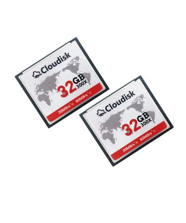 Cloudisk Compact Flash Memory Card CF Card High Speed Reader Camera Card for DSLR (32GB2PK) 32GB*2PK