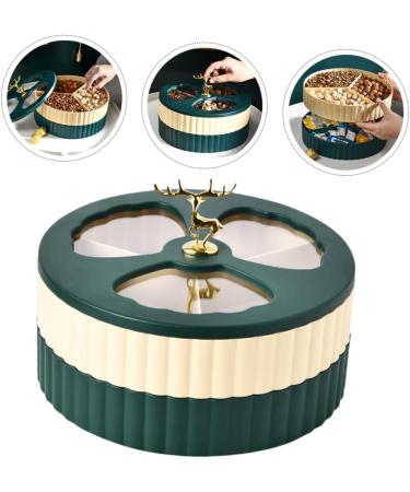 Alipis Box Dried Fruit Storage Box Snack Containers Cookie Plate Snack Tray to Rotate Tableware Nut - Buy Online on SooperMarket.com