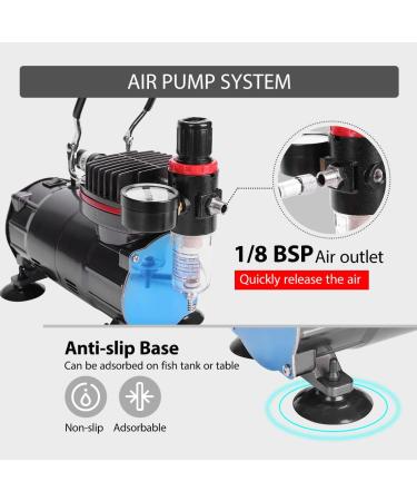 VIVOHOME 110-120V Professional Airbrushing Paint System with Compressor and 3 Kits - Black - Buy Online on SooperMarket.com