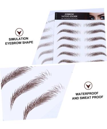 NOLITOY 4pcs Imitation Stimulation Sticker Like Shaping Female Stickers D Eyebrow Hair-like Girl Makeup 21x15cm Brown - Buy Online on SooperMarket.com