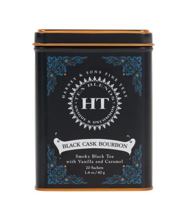 Harney & Sons Black Cask Bourbon Tea - 20 Sachets of Smoky Black Tea with Light Caramel Flavors - Buy Online on SooperMarket.com