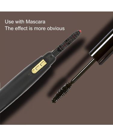 Professional Quick Heating Long Lasting Eyelash Curling Tool with Comb Heated Eyelash Curler for Women Battery Powered Electric Eye Lashes Curler for Make Up(Black) - Buy Online on SooperMarket.com