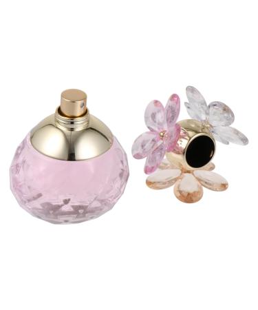 Gogogmee 1 Perfume Talco Perfumado Para Mujer Fragrance Pump Bottle Aroma Sprayer Container Vintage Aroma Container Car Scents for Women Refillable Essential Oil Sprayer Glass 9.00X6.00X6.00CM Pink